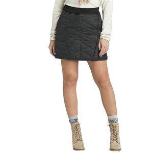 PrAna Diva Wrap Skirt (15") Chevron Quilted Sherpa Black Size M Medium